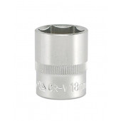 Головка YT-3813 торцевая 3/8, 18 мм, CrV, короткая YATO