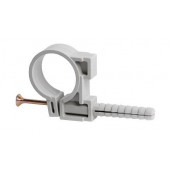 Обойма для труб и кабеля 10-12 мм c ударным шурупом, уп 100шт.