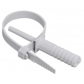 Хомут 90х7 мм с дюбелем 8х35 мм, белый