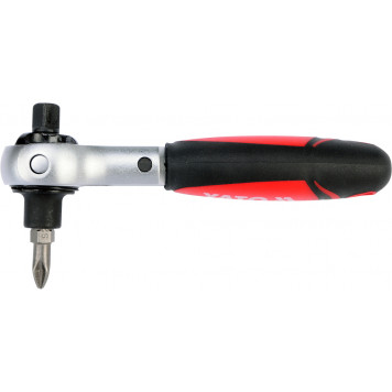 Трещотка YT-03311 2в1 биты/насадки с вращающейся головкой.-5