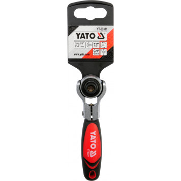 Трещотка YT-03311 2в1 биты/насадки с вращающейся головкой.-6