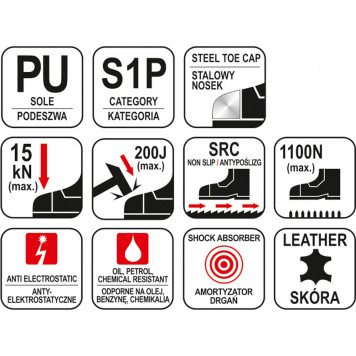 Ботинки YT-80854 рабочие TENDA S1P размер 41-3