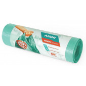 Пакеты для мусора "АНТИБАК+БИО" 90 л, 10 шт, бирюзовый, арт 205-106