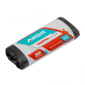 Пакеты для мусора "БИО" 30 л, 25 шт, черные, арт 201-002