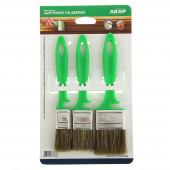 Набор кистей для работ по дереву, 3 шт. АКОР