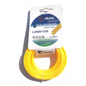 Леска B0116 для триммера 2,4 мм x 15 м, сечение звезда, MAX