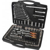 Набор 58-070 насадок торцевых CRV с трещотками 1/4, 3/8, 1/2 и ключами, 120 шт. Миол