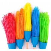 Метла синтетическая круглая "Мечта дворника" в сборе, 4 вставки