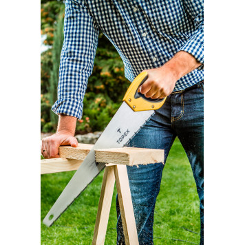 Ножовка 10A447 по дереву Shark 450 мм, 11TPI TOPEX-2