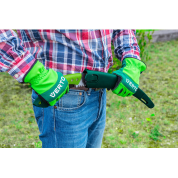 Ножовка 15G101 садовая изогнутая, пластмассовый чехол VERTO-2