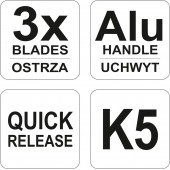 Комплект YT-0659 для демонтажа лобовых стекол YATO