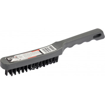 Щётка YT-6354 стальная 4-х рядная пластиковая ручка YATO