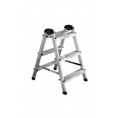 Стремянка алюминиевая двухсторонняя 3-х ступенчатая