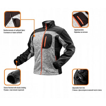 Трикотажная 81-555-L блуза + softshell; размер L NEO-1