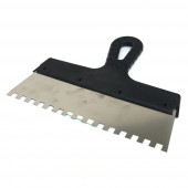 Шпатель зубчатый 300 мм, зуб 10х10 мм (0,4 нерж)