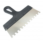 Шпатель зубчатый 250 мм, зуб 6х6 мм (0,4 нерж)