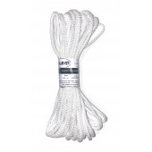 Шнур вязаный 5 мм, 20 м, белый ALET