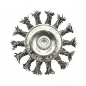 Щётка 06993 для дрели крацовка витая ПЛОСКАЯ 75 мм VOREL