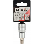 Головка YT-04343 торцевая с вставкой SPLINE 1/2", М10 YATO