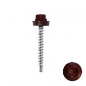 Саморез кровельный по дереву 4,8х35 мм, RAL 3009 (красная окись), уп 250шт. DAXMER