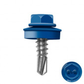 Саморез кровельный по металлу 5,5х19 мм, RAL 5005 (сигнальный синий), уп 250шт. DAXMER 