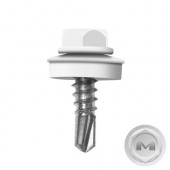 Саморез кровельный по металлу 5,5х19 мм, RAL 9003 (сигнальный белый), уп 250шт. DAXMER