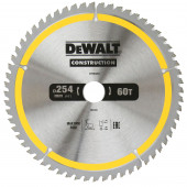 Диск DT90250-QZ пильный по дереву 254х30 мм, 60 зубьев, ATB +7° DEWALT