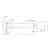 Болт шестигранный 8х100 мм, уп 5шт. (блистер)