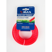 Леска B0117-2 для триммера, 3,0 мм х 15 м, сечение Whisper, MAX 