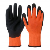 Перчатки акриловые рифленые утепленные облив 10/480