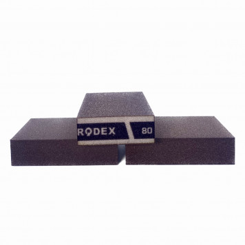 Губка RODEX шлифовальная 68х98х25 зерно 80 ZDP1080-1