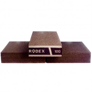 Губка RODEX шлифовальная 68х98х25 зерно 100 ZDP1100-1