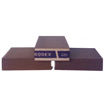 Губка RODEX шлифовальная 68х98х25 зерно 220 ZDP1220-1