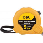 Рулетка DL9075B 7,5м х 25мм метрическая, корпус ударопрочный Deli