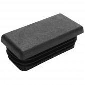 Заглушка для труб прямоугольная 50х100мм, черная