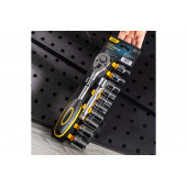 Набор DL0012T торцевых головок с трещоткой, 12 предметов, 1/4" (5,6,7,8,9,10,11,12,13,14 мм), Deli