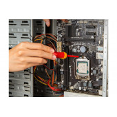 Отвёртка DL513060 диэлектрическая до 1000В крестовая PH0х60 мм Deli