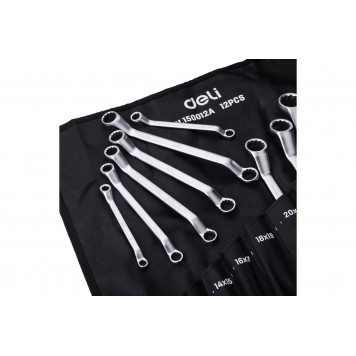 Набор DL150012A накидных ключей 12шт, Deli-1