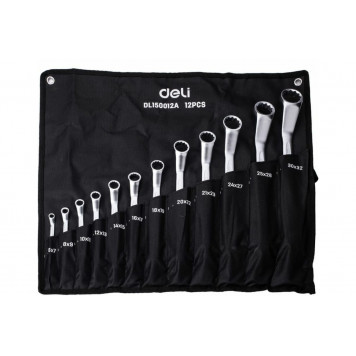 Набор DL150012A накидных ключей 12шт, Deli