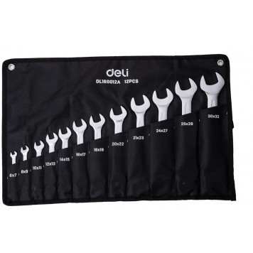 Набор DL160012A рожковых ключей 12шт, Deli