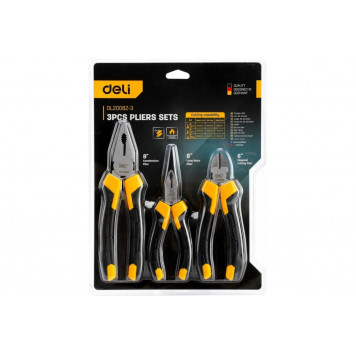 Набор DL2008Z-3 шарнирно-губцевого инструмента, Deli-6