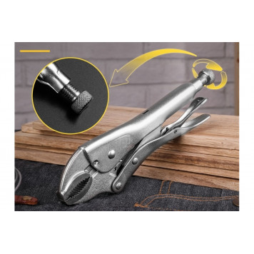 Клещи DL0381 зажимные с полукруглыми губками 250мм, Deli-5