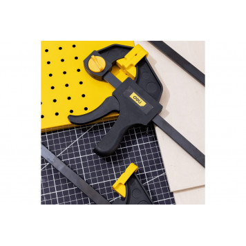 Струбцина DL110136 900x70мм пистолетная быстрозажимная, Deli-8