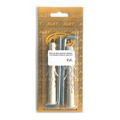 Крюк прямоугольный + дюбель 8.0х120 мм (12х100 мм), уп 2шт. блистер