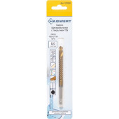 Сверло-фреза универсальное 8х112 мм, титановое покрытие Hagwert