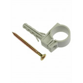 Хомут для труб быстрый монтаж 32 мм, шуруп 8х50 мм, уп 25шт.
