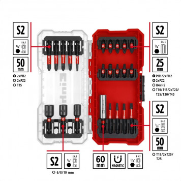 Набор 108703 бит и головок S-case, 28 предметов Einhell-1