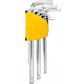 Ключи DL3088 шестигранные с шаром, набор из 9 шт. (1,5-10 мм) Deli