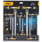 Ключи DL233208 шестигранные с шаром и рукояткой, набор из 8 шт. Deli