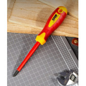 Отвёртка DL516100 диэлектрическая до 1000В крестовая PH2х100 мм Deli